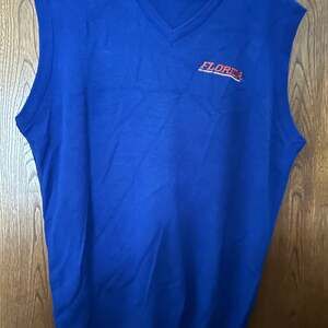 Vintage University of Florida Gators Blue Knit V-Neck Sweater Vest